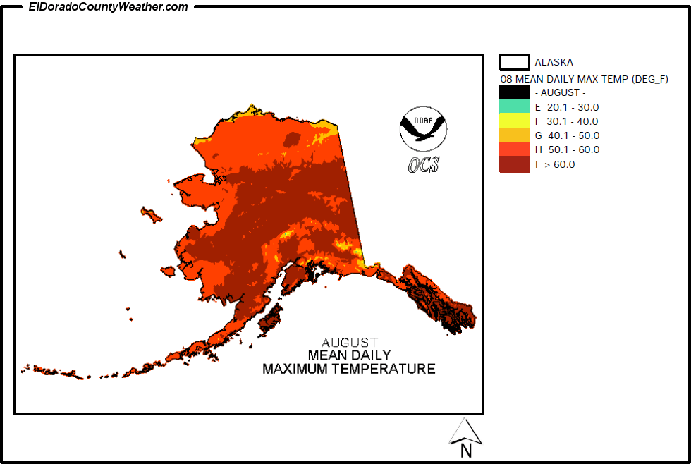 Alaska YearlyMonthly Mean Daily Maximum Temperatures